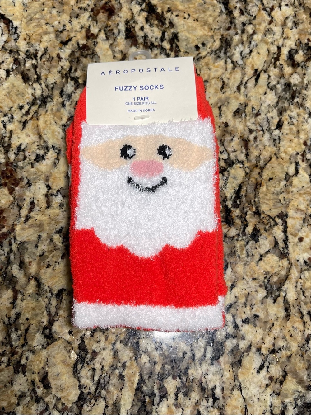 Gilligan & O'Malley Red Santa Fuzzy Kids' Socks